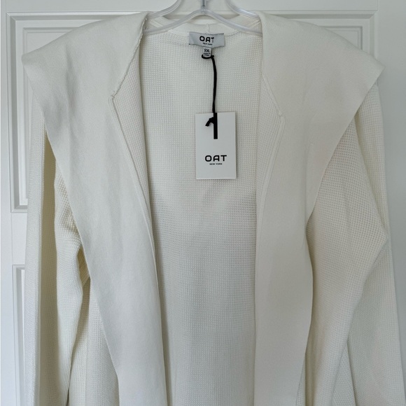 OAT NEW YORK Women XXL Cardigan Luxury Clothing Long Sleeve Hooded Open‎ Front - Picture 2 of 10